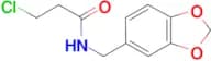 N-(1,3-benzodioxol-5-ylmethyl)-3-chloropropanamide