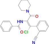 (Z)-N-(1-Chloro-1-(2-cyanophenyl)-3-oxo-3-(piperidin-1-yl)prop-1-en-2-yl)benzamide