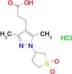 3-(1-(1,1-dioxidotetrahydrothiophen-3-yl)-3,5-dimethyl-1H-pyrazol-4-yl)propanoic acid hydrochloride