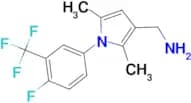 ({1-[4-fluoro-3-(trifluoromethyl)phenyl]-2,5-dimethyl-1H-pyrrol-3-yl}methyl)amine
