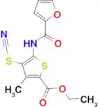 Ethyl 4-(cyanosulfanyl)-5-(furan-2-amido)-3-methylthiophene-2-carboxylate