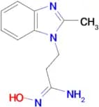 (E)-N'-hydroxy-3-(2-methyl-1H-1,3-benzodiazol-1-yl)propanimidamide