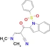 3-(Dimethylamino)-2-(1-(phenylsulfonyl)-1H-indole-2-carbonyl)acrylonitrile