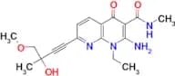 2-Amino-1-ethyl-7-(3-hydroxy-4-methoxy-3-methylbut-1-yn-1-yl)-N-methyl-4-oxo-1,4-dihydro-1,8-napht…