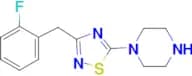 1-{3-[(2-fluorophenyl)methyl]-1,2,4-thiadiazol-5-yl}piperazine