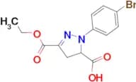 1-(4-bromophenyl)-3-(ethoxycarbonyl)-4,5-dihydro-1H-pyrazole-5-carboxylic acid