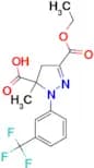 3-(ethoxycarbonyl)-5-methyl-1-[3-(trifluoromethyl)phenyl]-4,5-dihydro-1H-pyrazole-5-carboxylic acid