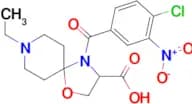 4-(4-chloro-3-nitrobenzoyl)-8-ethyl-1-oxa-4,8-diazaspiro[4.5]decane-3-carboxylic acid