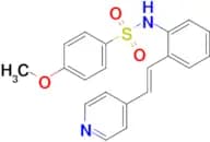 (E)-4-Methoxy-N-(2-(2-(pyridin-4-yl)vinyl)phenyl)benzenesulfonamide