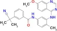 3-(2-Cyanopropan-2-yl)-N-(3-((7-methoxyquinazolin-4-yl)amino)-4-methylphenyl)benzamide