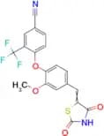 4-(4-((2,4-Dioxothiazolidin-5-ylidene)methyl)-2-methoxyphenoxy)-3-(trifluoromethyl)benzonitrile