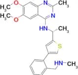 (R)-6,7-Dimethoxy-2-methyl-N-(1-(4-(2-((methylamino)methyl)phenyl)thiophen-2-yl)ethyl)quinazolin-4…