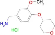 1-[3-methoxy-4-(tetrahydro-2H-pyran-4-yloxy)phenyl]methanamine hydrochloride (1:1)