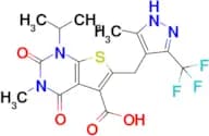 1-Isopropyl-3-methyl-6-((5-methyl-3-(trifluoromethyl)-1H-pyrazol-4-yl)methyl)-2,4-dioxo-1,2,3,4-te…