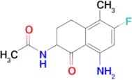 N-(8-Amino-6-fluoro-5-methyl-1-oxo-1,2,3,4-tetrahydronaphthalen-2-yl)acetamide