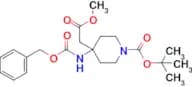 Tert-Butyl 4-(((benzyloxy)carbonyl)amino)-4-(2-methoxy-2-oxoethyl)piperidine-1-carboxylate