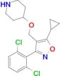 4-{[5-Cyclopropyl-3-(2,6-dichlorophenyl)-1,2-oxazol-4-yl]methoxy}piperidine