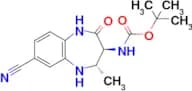Tert-Butyl ((3S,4S)-7-cyano-4-methyl-2-oxo-2,3,4,5-tetrahydro-1H-benzo[b][1,4]diazepin-3-yl)carbam…