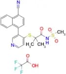 2-((3-(4-Cyanonaphthalen-1-yl)pyridin-4-yl)thio)-2-methyl-N-(methylsulfonyl)propanamide 2,2,2-trif…