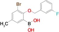 3-Bromo-2-(3'-fluorobenzyloxy)-5-methylphenylboronic acid
