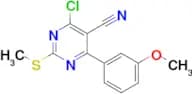 4-Chloro-6-(3-methoxyphenyl)-2-(methylthio)pyrimidine-5-carbonitrile