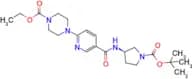 Ethyl 4-[5-[[(3R)-1-tert-Butoxycarbonylpyrrolidin-3-yl]carbamoyl]-2-pyridyl]piperazine-1-carboxyla…
