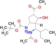 Methyl (1S,2S,3R,4R)-3-((R)-1-acetamido-2-ethylbutyl)-4-((tert-butoxycarbonyl)amino)-2-hydroxycycl…