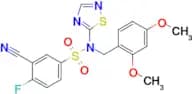 3-Cyano-N-(2,4-dimethoxybenzyl)-4-fluoro-N-(1,2,4-thiadiazol-5-yl)benzenesulfonamide