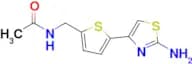 N-{[5-(2-amino-1,3-thiazol-4-yl)thiophen-2-yl]methyl}acetamide