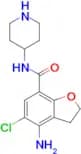 4-Amino-5-chloro-N-(piperidin-4-yl)-2,3-dihydrobenzofuran-7-carboxamide
