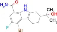 5-Bromo-6-fluoro-2-(2-hydroxypropan-2-yl)-2,3,4,9-tetrahydro-1h-carbazole-8-carboxamide
