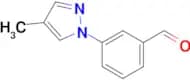 3-(4-Methyl-1h-pyrazol-1-yl)benzaldehyde