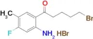 1-(2-Amino-4-fluoro-5-methylphenyl)-5-bromopentan-1-one hydrobromide