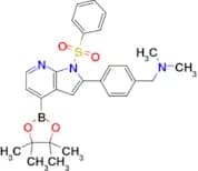 N,N-dimethyl-1-(4-(1-(phenylsulfonyl)-4-(4,4,5,5-tetramethyl-1,3,2-dioxaborolan-2-yl)-1H-pyrrolo[2…