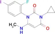 3-Cyclopropyl-1-(2-fluoro-4-iodophenyl)-6-(methylamino)pyrimidine-2,4(1H,3H)-dione