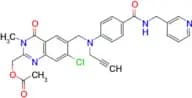 (7-Chloro-3-methyl-4-oxo-6-((prop-2-ynyl(4-(pyridin-3-ylmethylcarbamoyl)phenyl)amino)methyl)-3,4-d…