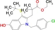 Ethyl 3-(3-(tert-butylthio)-1-(4-chlorobenzyl)-5-hydroxy-1H-indol-2-yl)-2,2-dimethylpropanoate