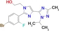 2-(2-(4-Bromo-2-fluorophenyl)-4-(1-isopropyl-3-methyl-1H-1,2,4-triazol-5-yl)-1H-imidazol-1-yl)etha…