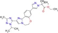 Ethyl 2-(4-(2-(1-isopropyl-3-methyl-1H-1,2,4-triazol-5-yl)-5,6-dihydrobenzo[f]imidazo[1,2-d][1,4]o…