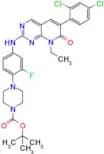 Tert-butyl 4-(4-((6-(2,4-dichlorophenyl)-8-ethyl-7-oxo-7,8-dihydropyrido[2,3-d]pyrimidin-2-yl)amin…