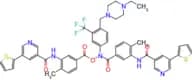 N-(5-((4-((4-ethylpiperazin-1-yl)methyl)-3-(trifluoromethyl)phenyl)((4-methyl-3-(5-(thiophen-2-yl)…