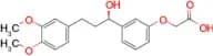 (R)-2-(3-(3-(3,4-dimethoxyphenyl)-1-hydroxypropyl)phenoxy)acetic acid