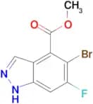1H-INDAZOLE-4-CARBOXYLIC ACID, 5-BROMO-6-FLUORO-, METHYL ESTER