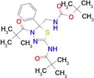 Tert-Butyl (S)-((2-phenyl-5-pivalamido-3-pivaloyl-2,3-dihydro-1,3,4-thiadiazol-2-yl)methyl)carbama…