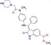 (Z)-Methyl 3-(((4-(N-methyl-2-(piperazin-1-yl)acetamido)phenyl)amino)(phenyl)methylene)-2-oxoindol…