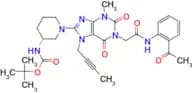 (R)-tert-Butyl (1-(1-(2-((2-acetylphenyl)amino)-2-oxoethyl)-7-(but-2-yn-1-yl)-3-methyl-2,6-dioxo-2…