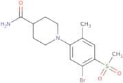 1-[(5-Bromo-2-methyl-4-methylsulfonyl)phenyl]piperidine-4-carboxamide