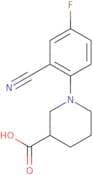 1-[(2-Cyano-4-fluoro)phenyl]piperidine-3-carboxylic acid
