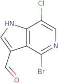 4-Bromo-7-chloro-1H-pyrrolo[3,2-c]pyridine-3-carbaldehyde