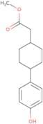 Cyclohexaneacetic acid, 4-(4-hydroxyphenyl)-, methyl ester, trans-